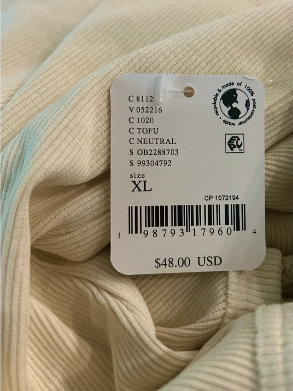 NWT FREE PEOPLE WE THE FREE ROWAN TANK TOFU - Picture 4 of 4